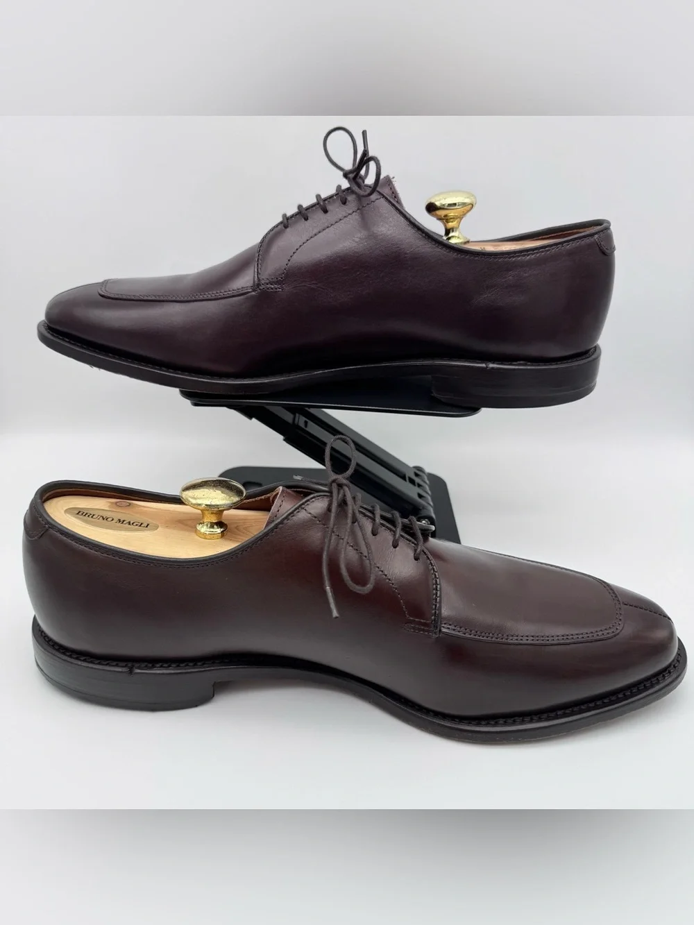 Allen Edmonds Delray Dark Brown Leather Split Toe Oxford Dress Shoes Men's 10.5C